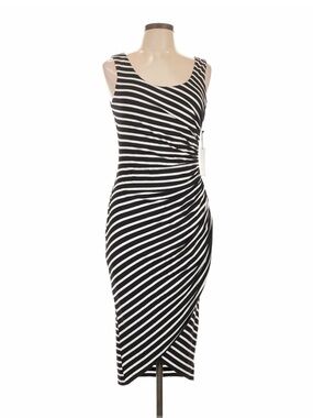 NEW Bailey 44 Women's Black & White Striped Sleeveless Sheath Body Con Dress